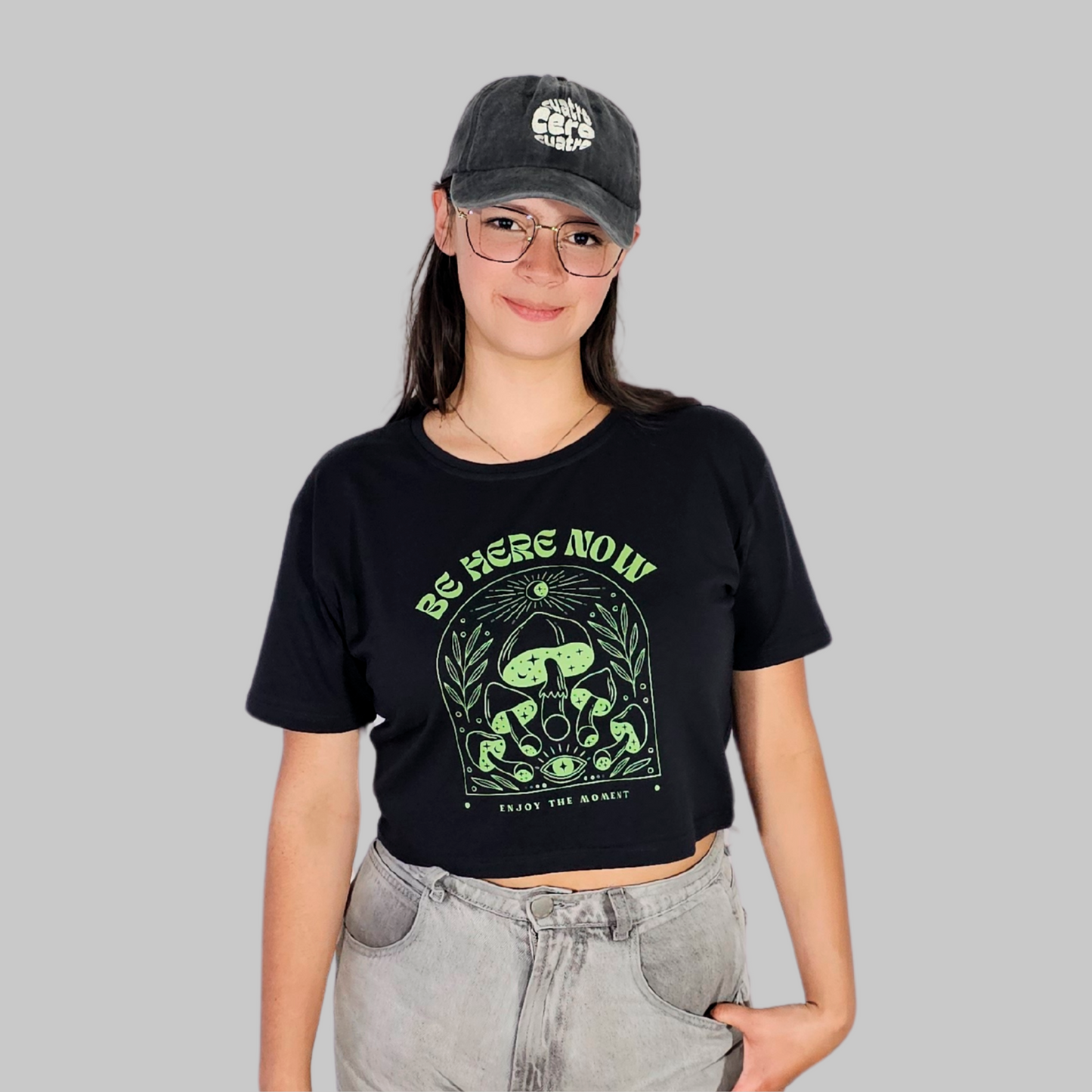 Camiseta Crop - Be Here Now