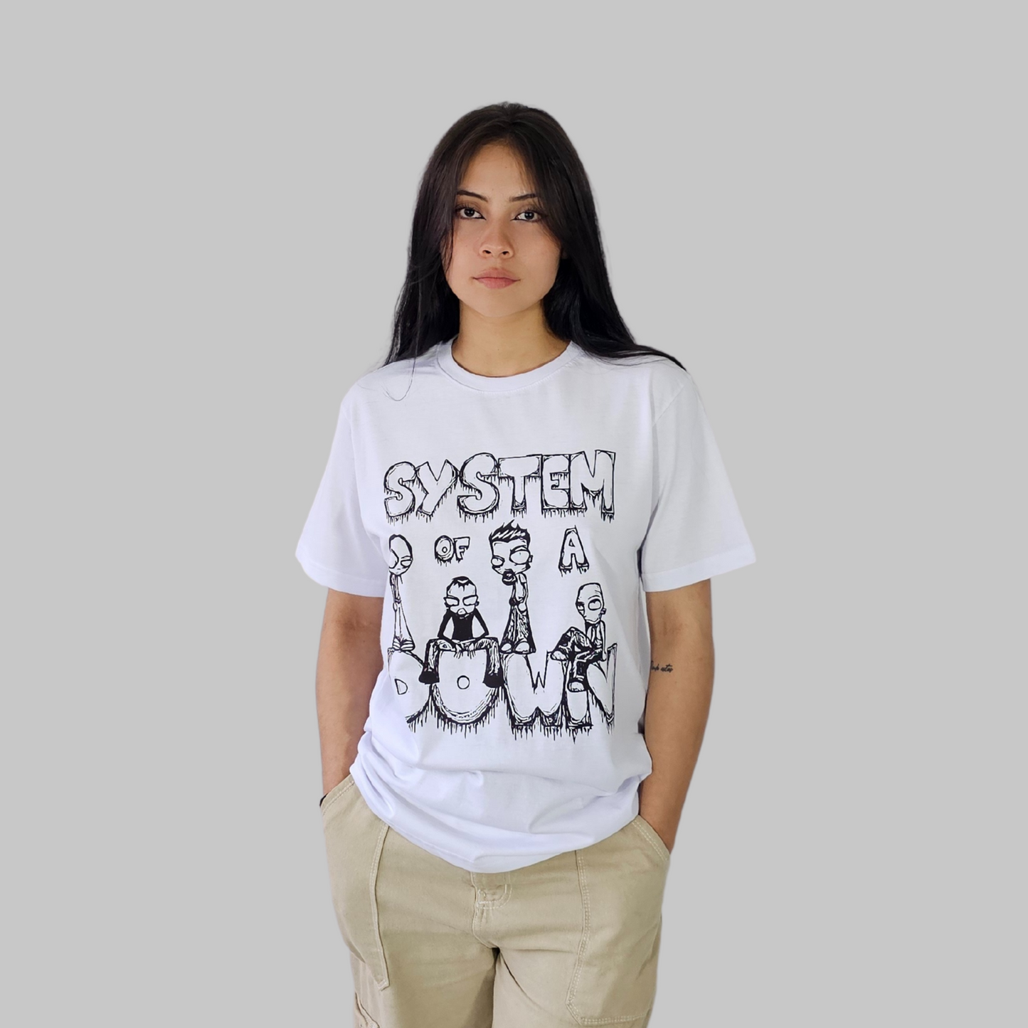 Camiseta Regular - System Of a Down Cartoon