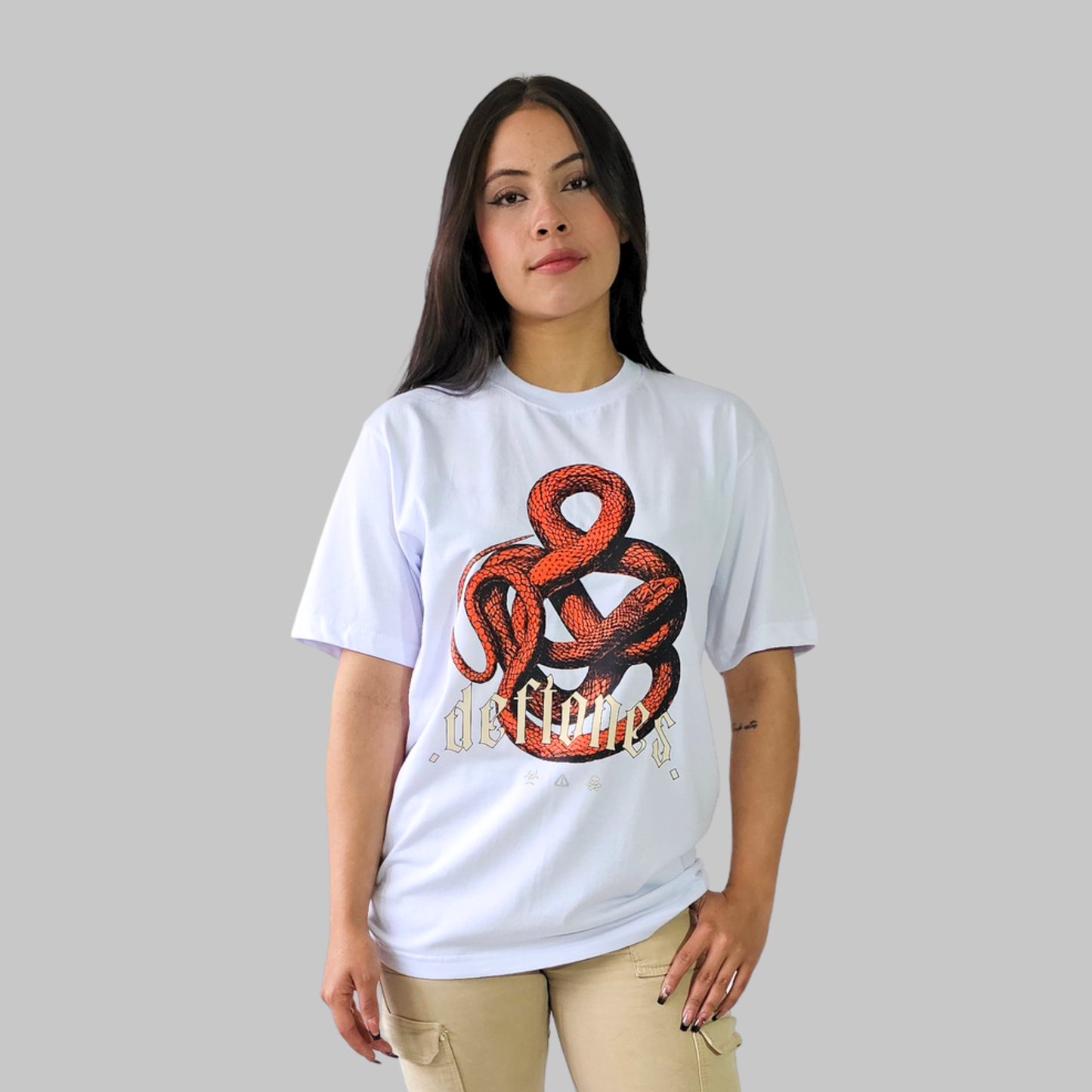 Camiseta Regular - Deftones Viper Blanca