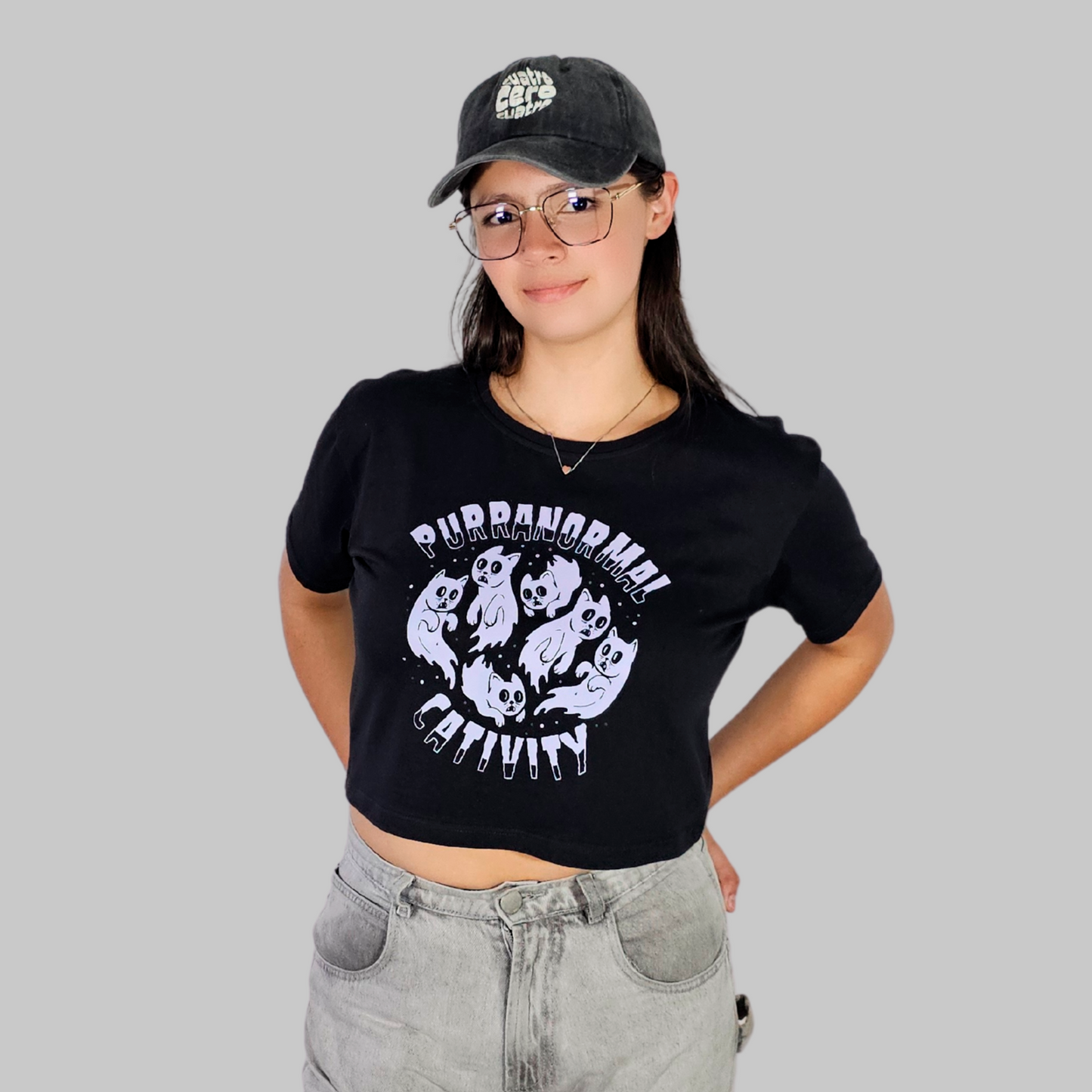 Camiseta Crop - Purranormal Cativity