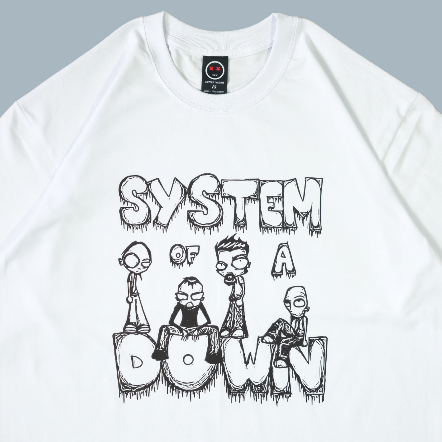 Camiseta Oversize - System Of a Down Cartoon