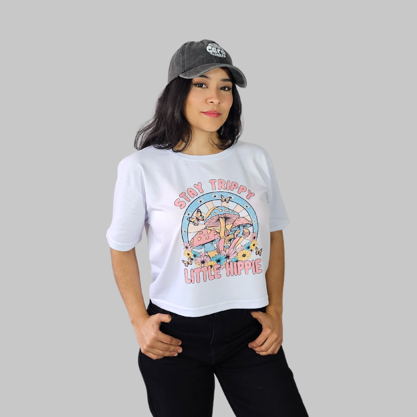Camiseta Crop - Stay Trippy