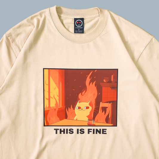 Camiseta Oversize - This Is Fine