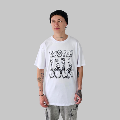 Camiseta Regular - System Of a Down Cartoon