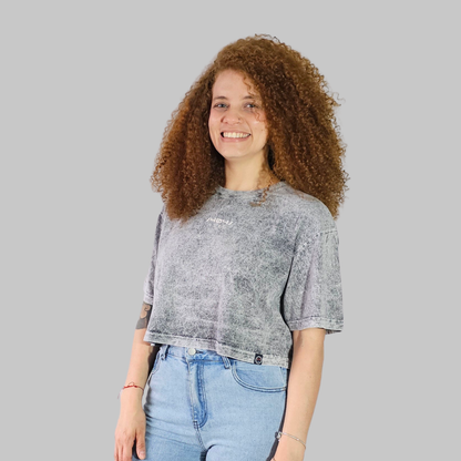 Crop Top Acid Wash Core Pack X2