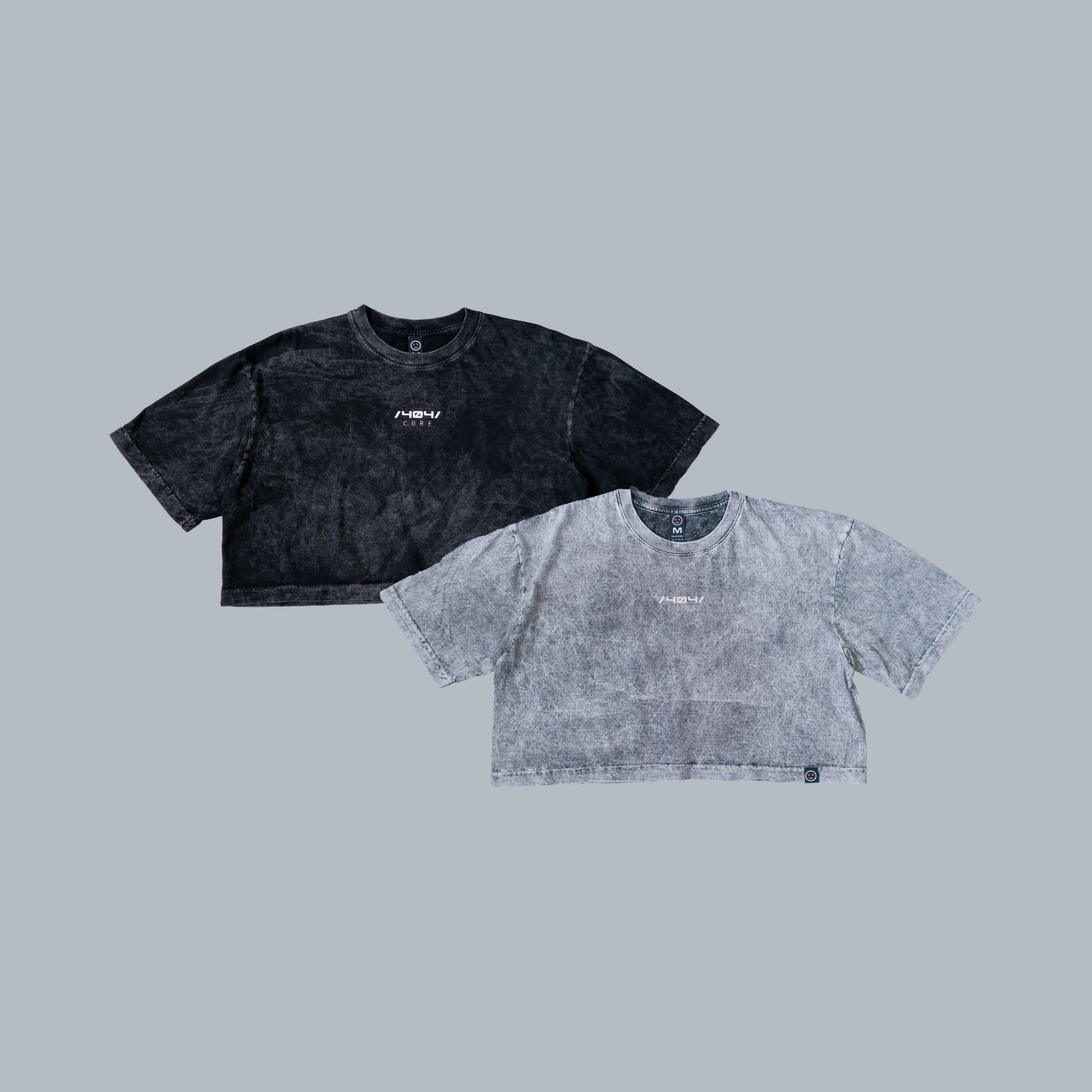 Crop Top Acid Wash Core Pack X2