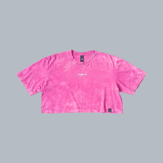 Crop Top Acid Wash Core Rosa