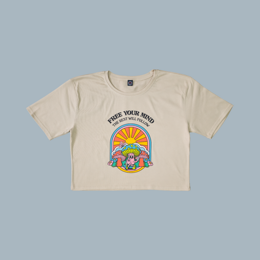Camiseta Crop - Free Your Mind