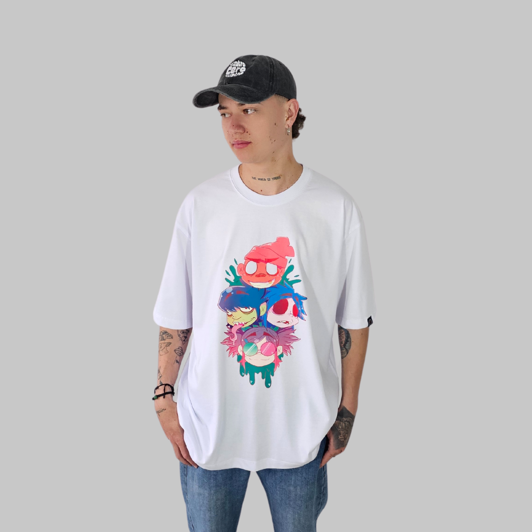 Camiseta Oversize - Gorillaz