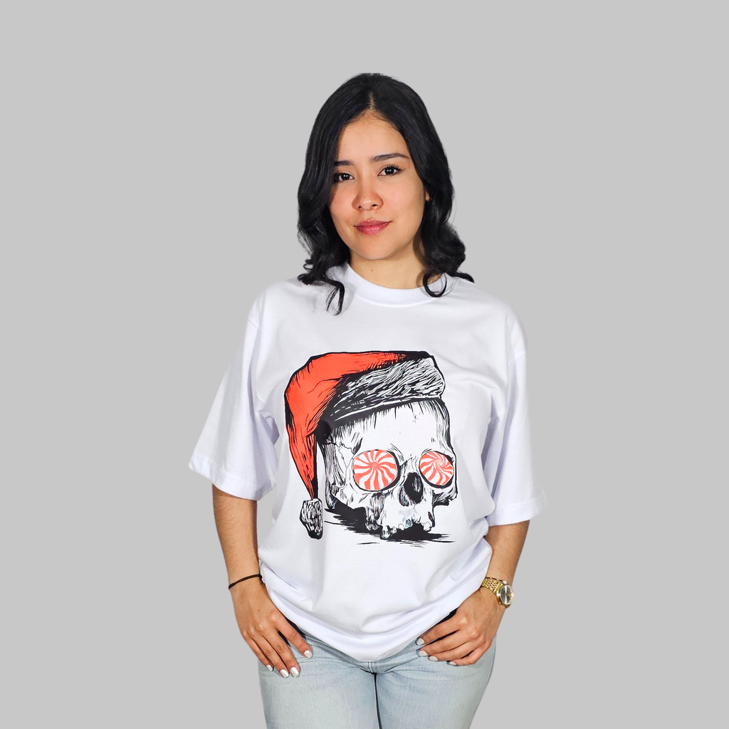Camiseta Oversize - Merry Skullmas