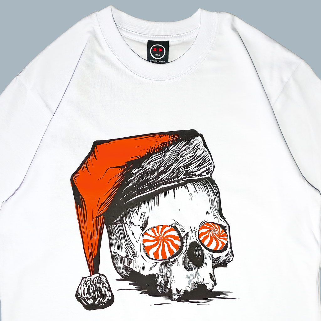 Camiseta Oversize - Merry Skullmas