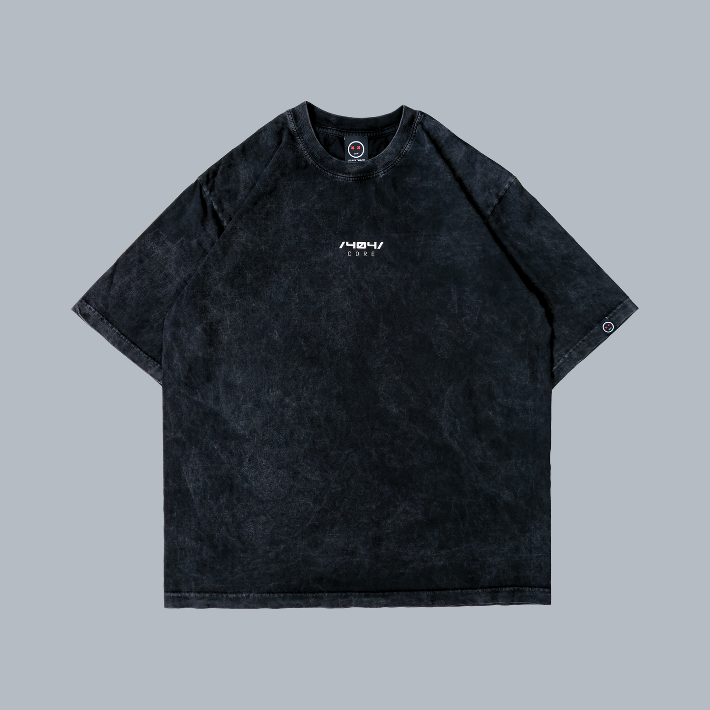 Camiseta Oversize Acid Wash Core Negro