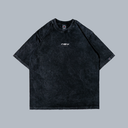 Camiseta Oversize Acid Wash Core Negro