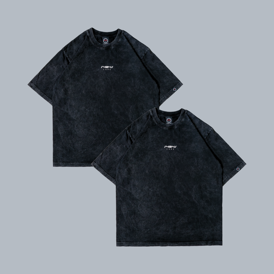 Camiseta Oversize Acid Wash Core Pack X2