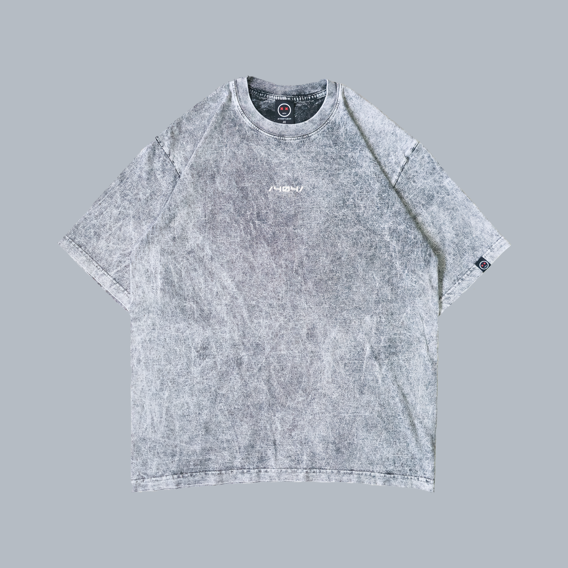 Camiseta Oversize Acid Wash Core Gris – 404 Streetwear