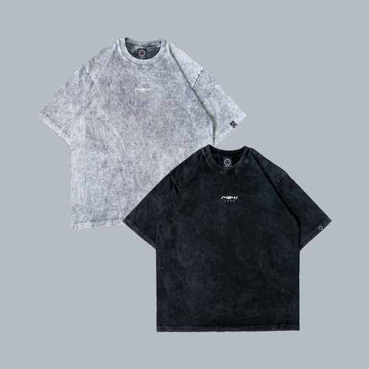 Camiseta Oversize Acid Wash Core Pack X2