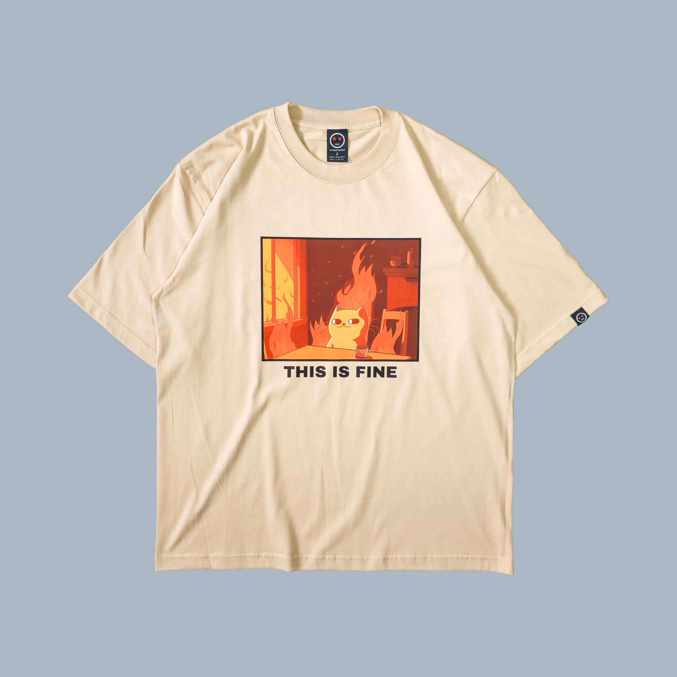 Camiseta Oversize - This Is Fine