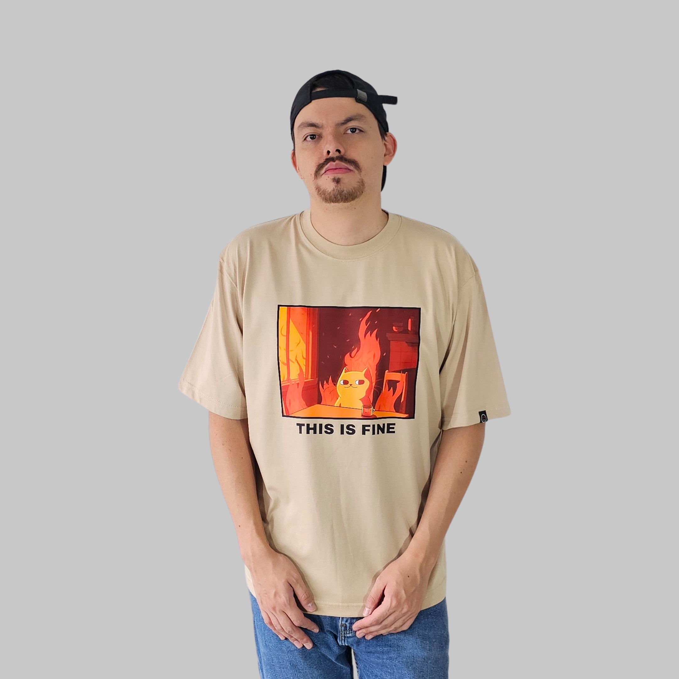 Camiseta Oversize - This Is Fine