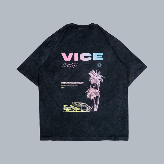 Camiseta Acid Wash - Vice City